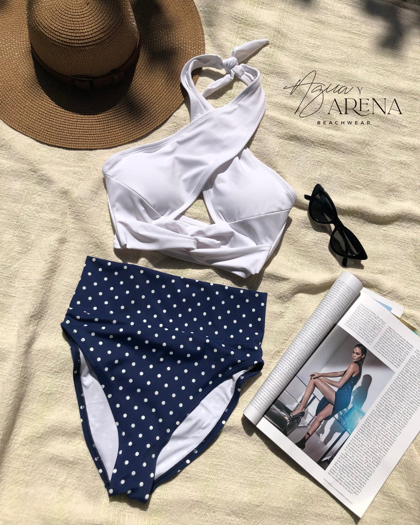 Ankara High Polka Dots - Agua y Arena Beachwear