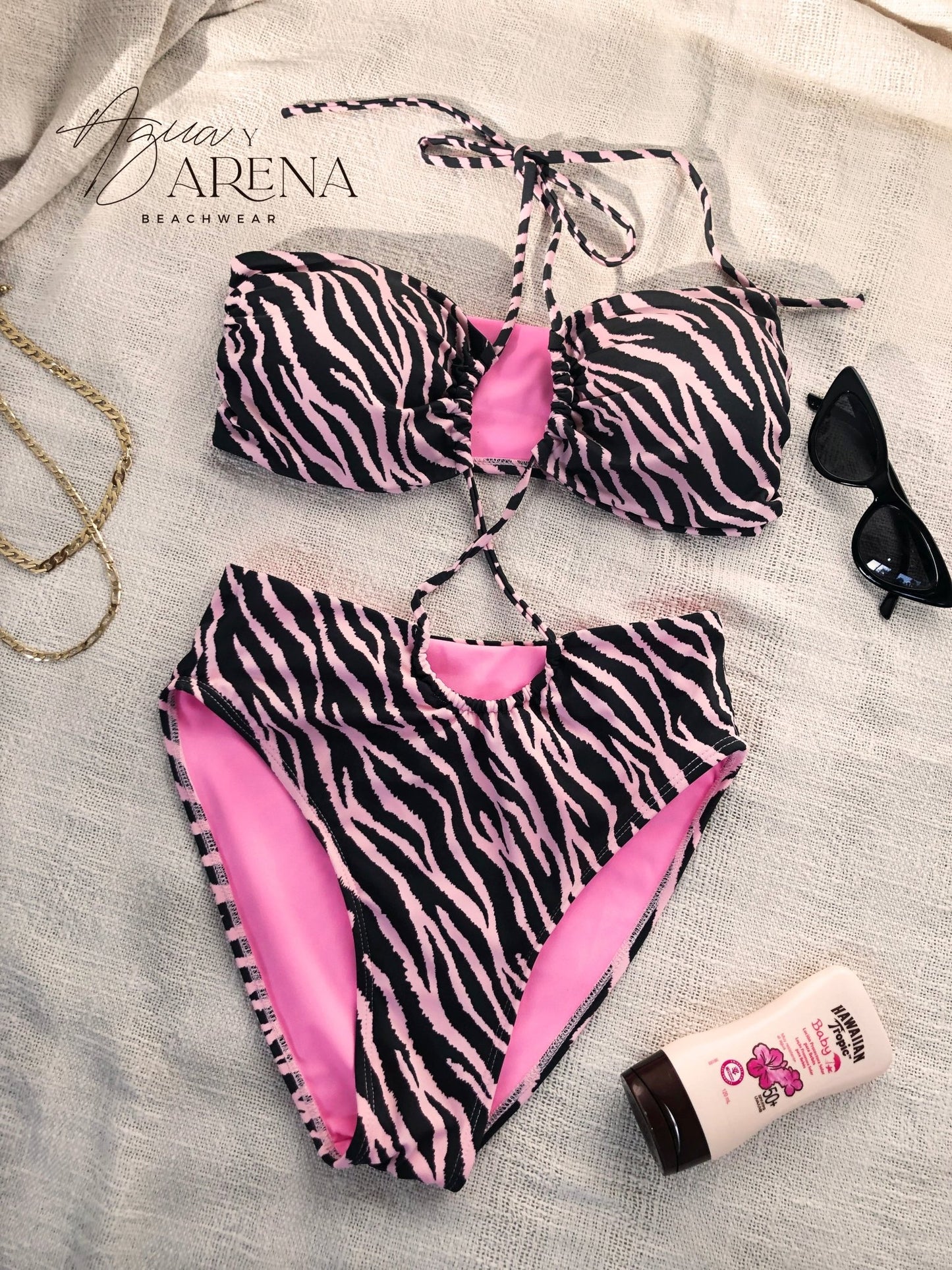 Casablanca Pink Zebra - Agua y Arena Beachwear