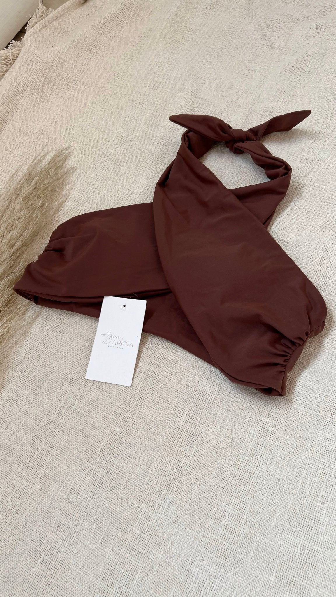 Top Ankara Chocolate - Agua y Arena Beachwear