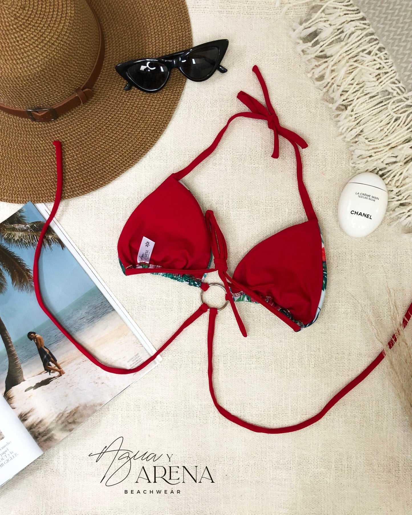 Top Kailua Tropical Red - Agua y Arena Beachwear