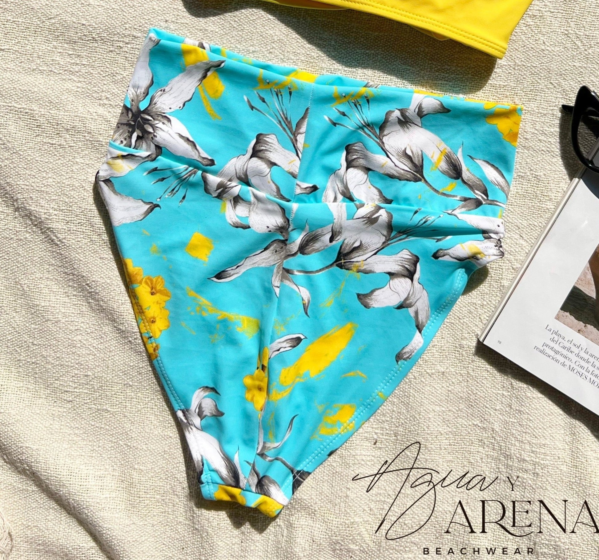 Bottom Ankara Sky Flowers - Agua y Arena Beachwear