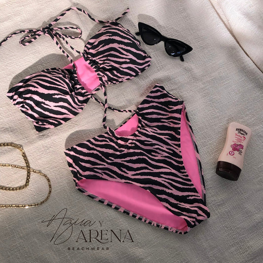 Casablanca Pink Zebra - Agua y Arena Beachwear