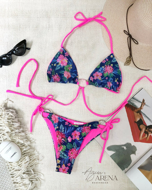 Kailua Bikini Candy Flowers - Agua y Arena Beachwear