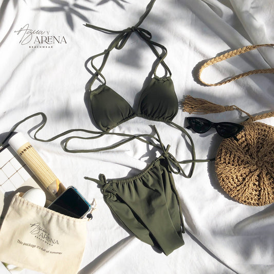 Malaga Bikini Verde Militar - Agua y Arena Beachwear