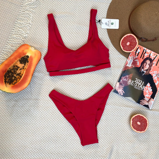 Sicilia Bikini Rojo - Agua y Arena Beachwear